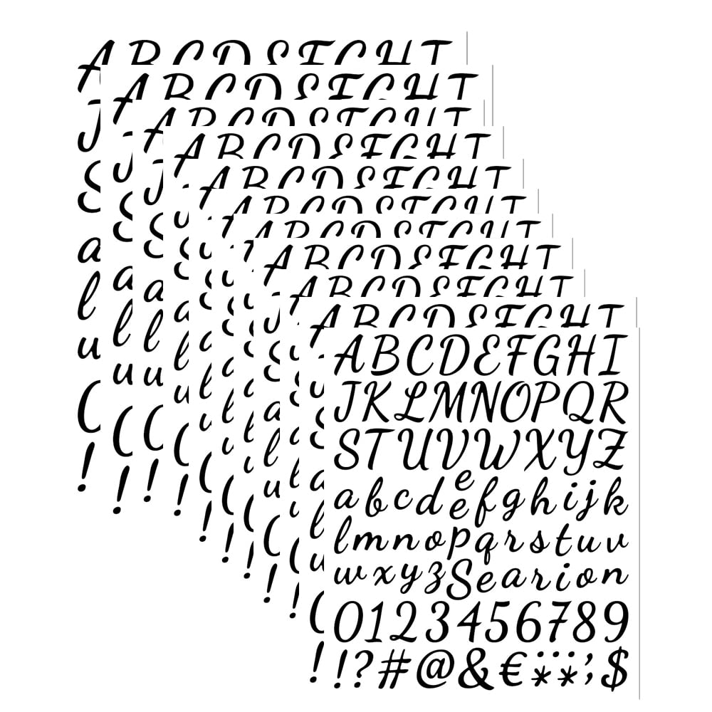 12 Sheets Self-Adhesive Vinyl Letters and Numbers Kit - 1 Inch Alphabet Stickers for DIY Labeling, Signs, Windows, Doors, Containers, Cars & Trucks - Perfect for Pantry Organization, Home Decor, and Vehicle Customization