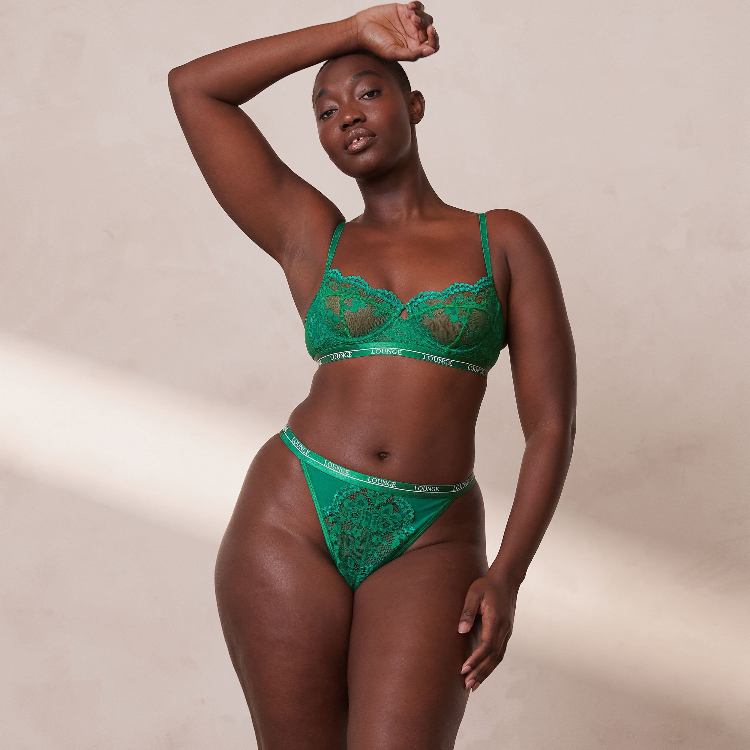 Emerald Green Balcony Bra - Comfortable Lace Underwire Push Up Bra for Women | Perfect for Everyday Wear, Date Nights & Special Occasions