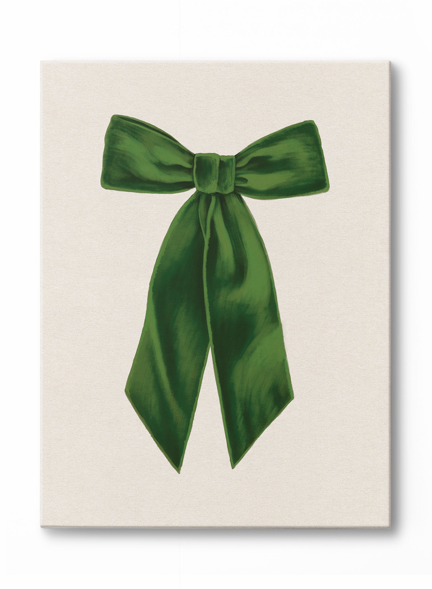 Emerald Green Bow Decor Poster - Elegant Home & Office Wall Art for Holidays, Parties & Gifts