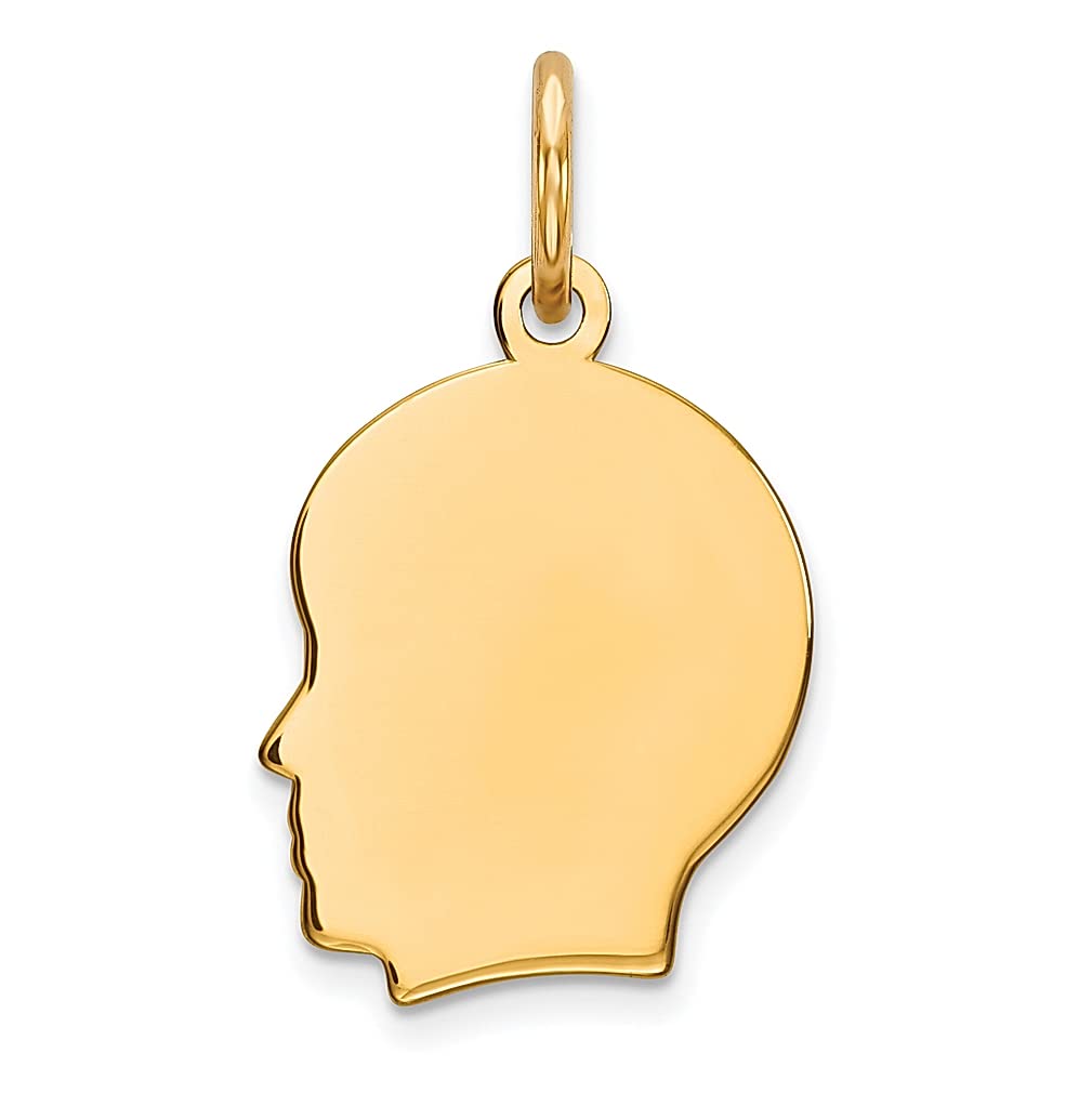 ICE CARATS 925 Sterling Silver Gold Plated Engravable Boy & Girl Disc Pendant Necklace - Personalized Baby Name Jewelry for Women, Elegant Gift for Her - Perfect for Mother's Day, Christening & Special Occasions