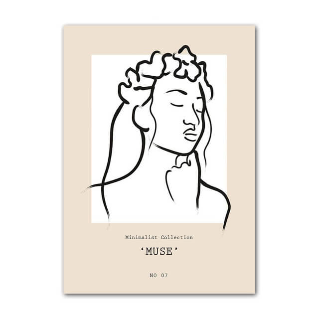 Minimalist Outline Art Canvas Posters - Modern Abstract Wall Decor for Living Room, Bedroom & Office - Perfect for Home & Office Decor