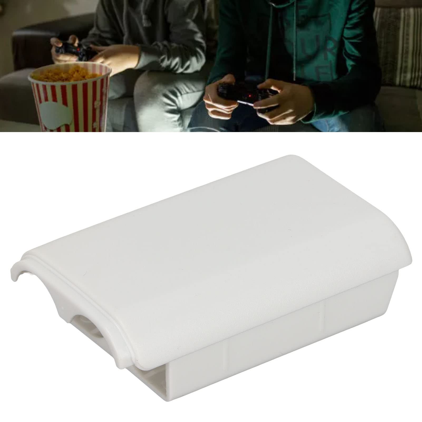 Durable White Controller Battery Cover - Replacement Shell for Gaming