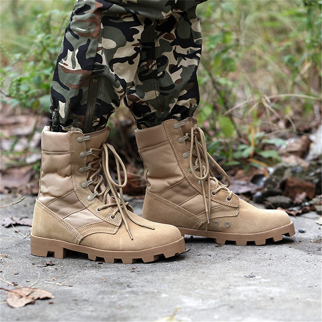 Men's Tactical Military Army Boots - Outdoor Trekking Climbing Sports Sneakers with Camo Design | Durable Combat Hiking Shoes for Adventure, Camping & Survival Training