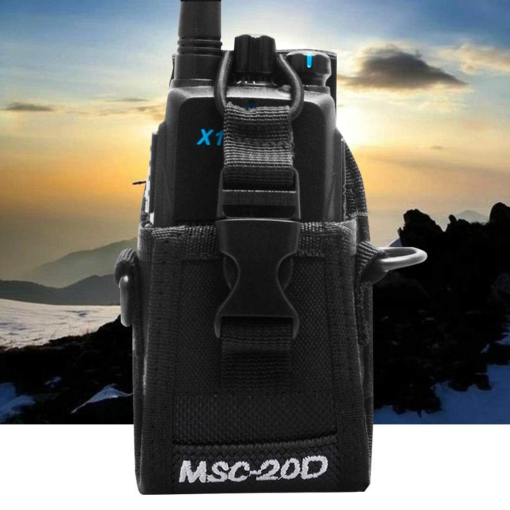 ASHATA Universal Two-Way Radio Arm Bag - Lightweight Nylon Anti-Wear Portable Walkie Talkie Holder with Adjustable Armband - Perfect for Outdoor Activities, Construction Sites, Security Work and Emergency Communication