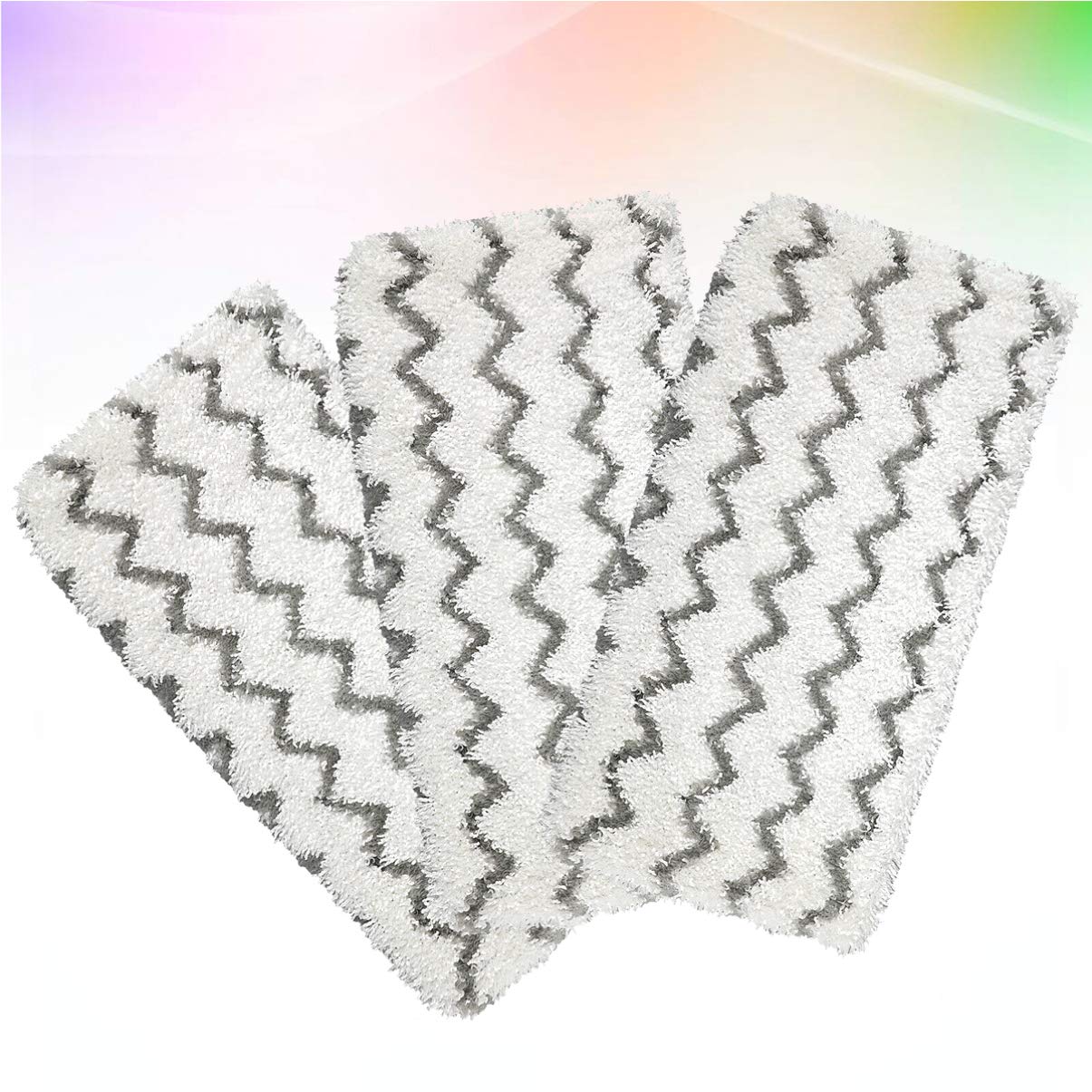 VOSAREA 3-Pack Washable Cotton Mop Replacement Pads for Steam Mops - White, Durable & Absorbent Cleaning Cloth Refills for Floors, Tiles & Hardwood - Perfect for Home, Kitchen & Bathroom Cleaning