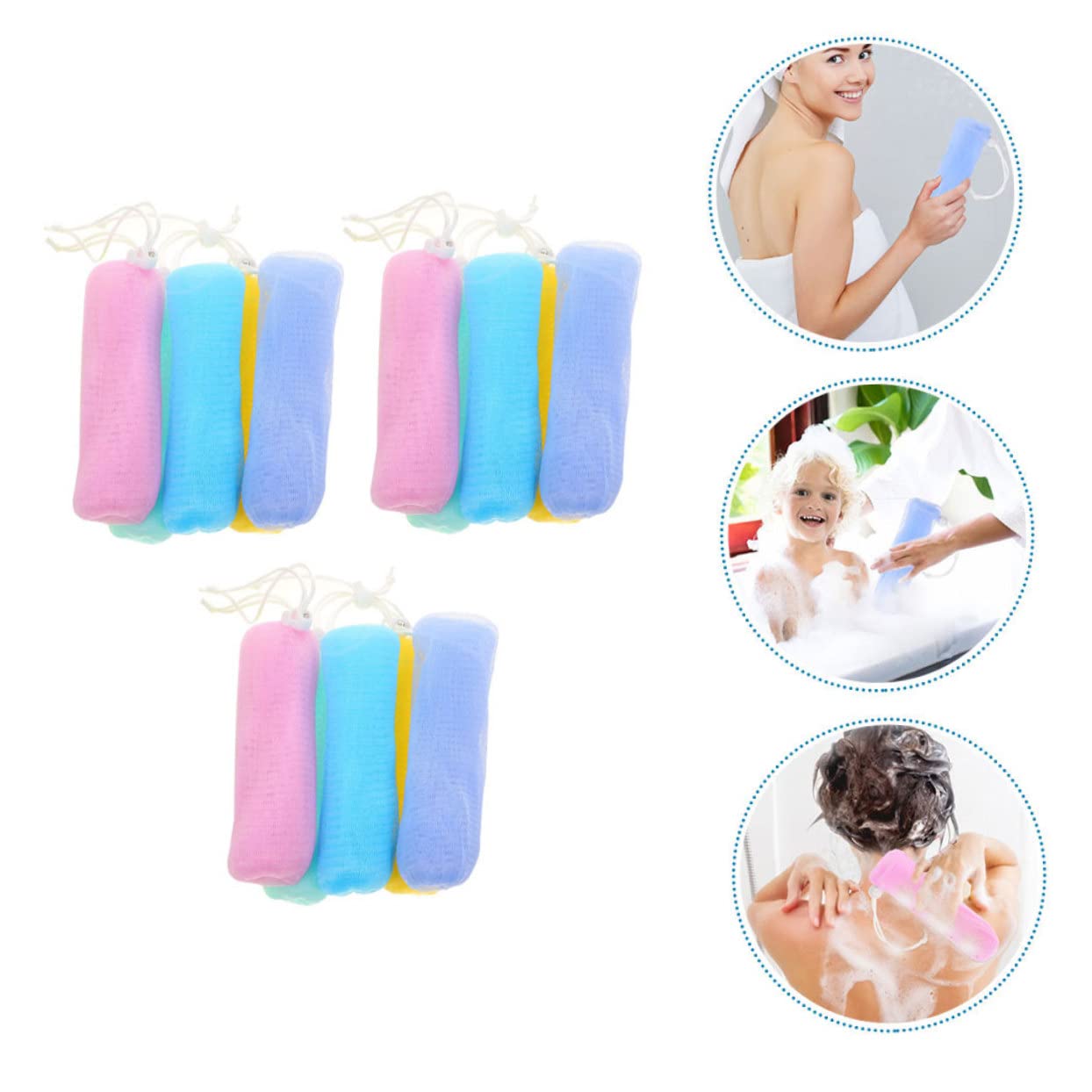 15-Piece Random Color Soap Pouch Set - Mesh Soap Storage Bags for Handmade Soap Making & Foaming - Perfect for Bath, Shower & Spa Experience - Enhance Bubbles & Skin Cleansing