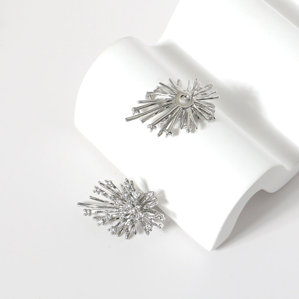 Sparkling Fireworks Star Burst Diamond Stud Earrings for Women | HE2034 | Perfect for Parties, Weddings & Special Occasions