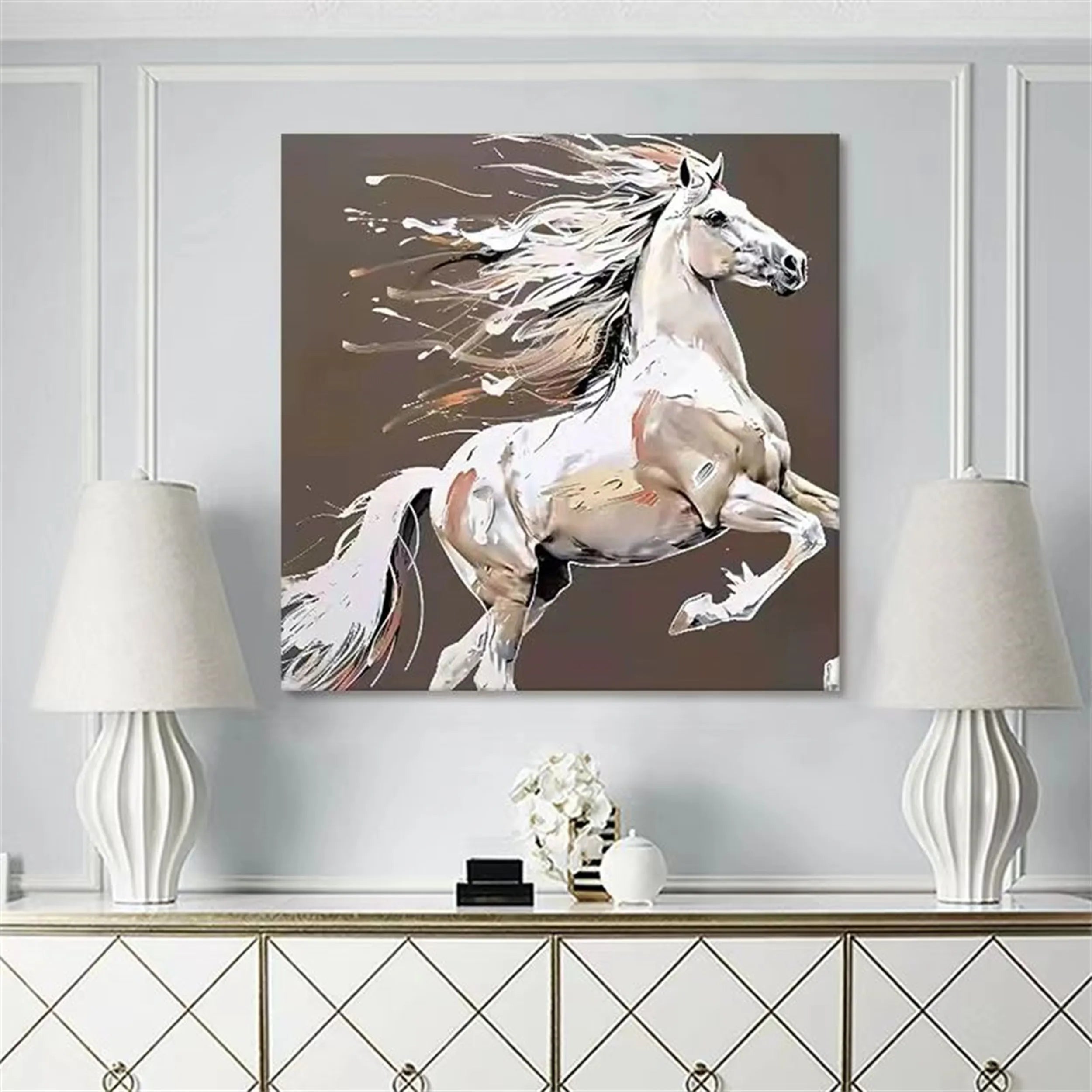 Animal Art Painting #AP032 - Handmade Wildlife Canvas Art for Home & Office Decor | Perfect for Living Room, Bedroom, and Gift Giving