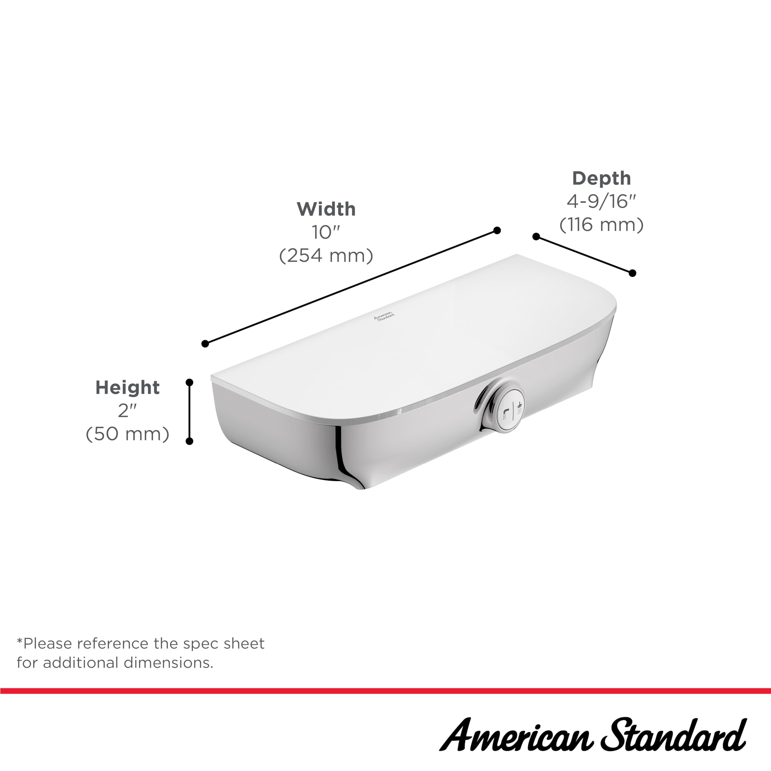 American Standard 8888116.002 Chrome Waterfall Tub Spout - Premium Bathroom Faucet for Modern Showers & Relaxing Baths