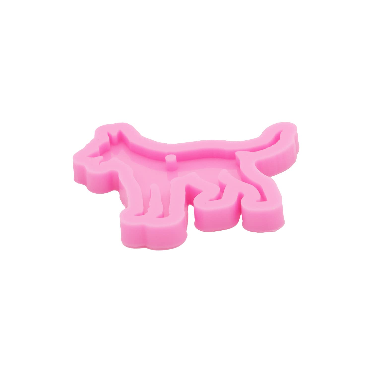 Shiny Glossy Dog Shape Keychain Molds for Epoxy Resin DIY - Silicone Keychain Molds with Hole for Polymer Clay & Jewelry Making - Perfect for Custom Keychains, Pendants & Epoxy Crafting Projects (Great for Gifts & Handmade Crafts)