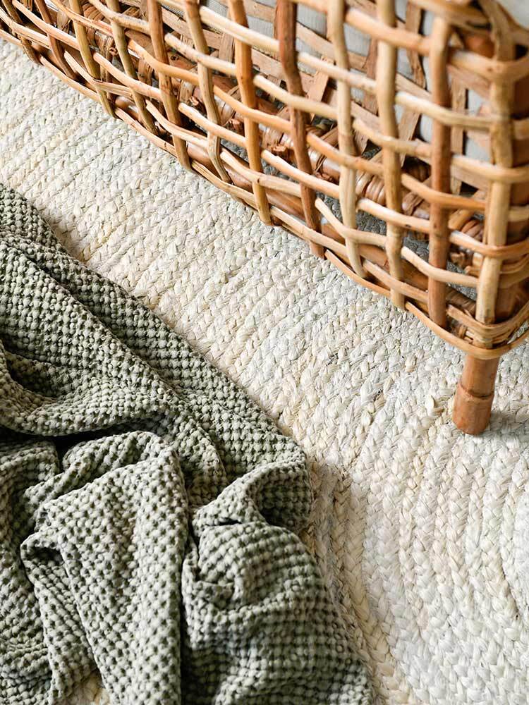 Hand Braided Jute Oval Rug - Natural Bondi White Boho Chic Area Rug for Living Room, Bedroom, or Nursery - Eco-Friendly & Stylish Home Decor