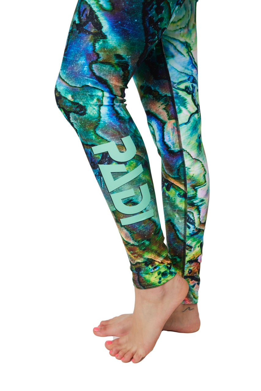 PADI Abalone Swim Leggings - High Waist Tummy Control Swimwear for Women - Perfect for Beach, Pool & Water Sports