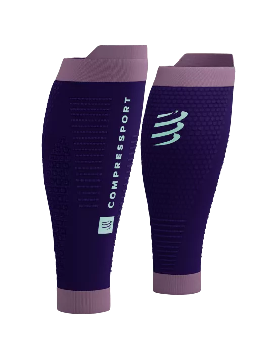 Compressport Unisex R2 3.0 Calf Sleeves - Purple/Grape for Running, Cycling & Recovery Support | Performance Compression Leg Sleeves for Men & Women
