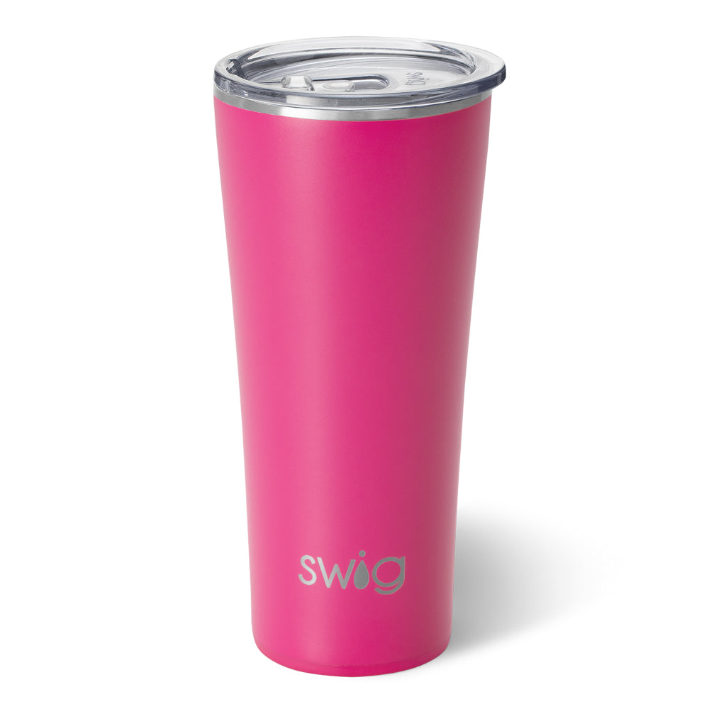 32oz Hot Pink Insulated Tumbler - Leakproof Stainless Steel Water Bottle with Straw & Lid - Perfect for Gym, Hiking, Travel & Office Use