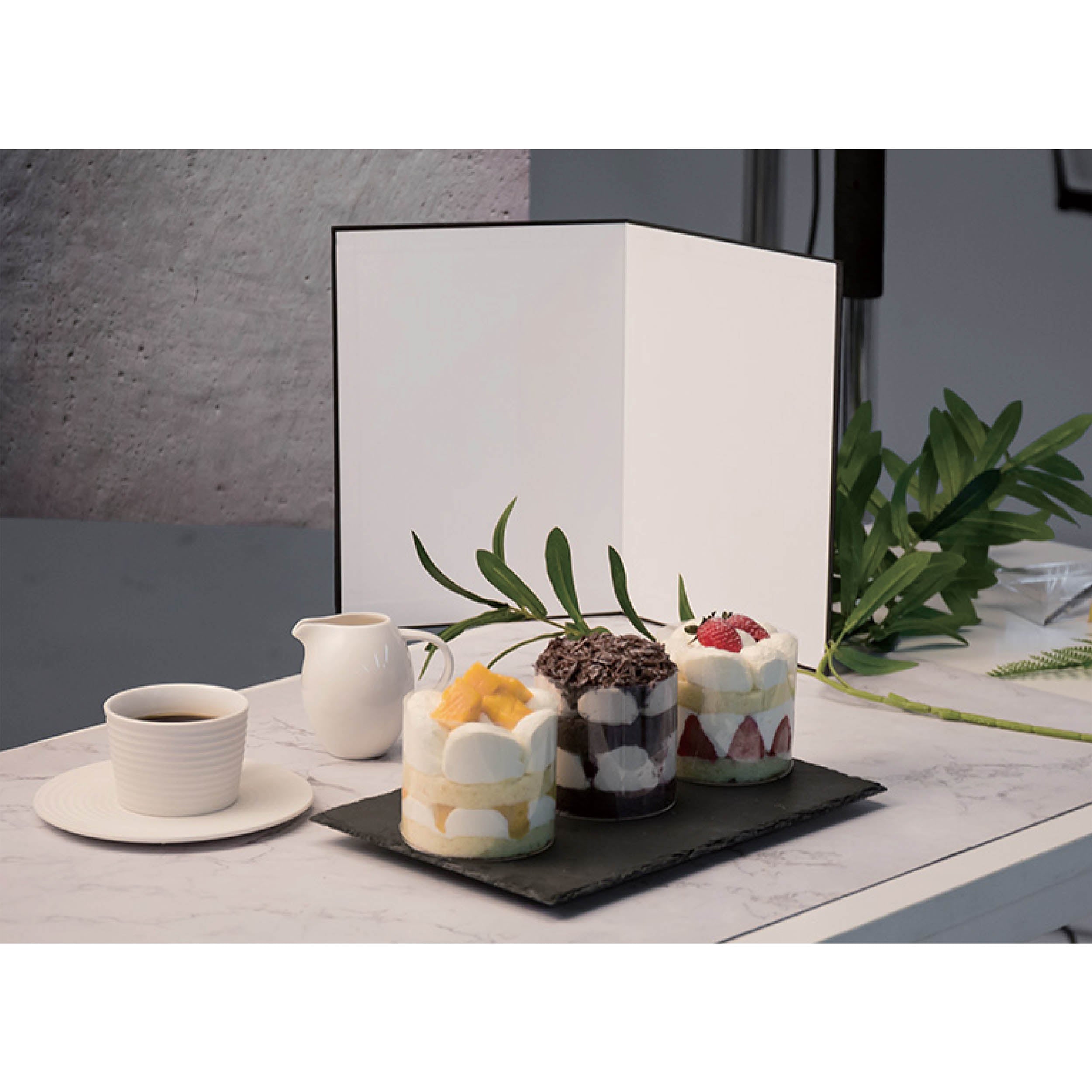 Mini Table Top V Flat Light Reflector Board - Soft Silver, Black & White - 29x42x0.5cm - Perfect for Product Photography, YouTube Videos & Portrait Lighting