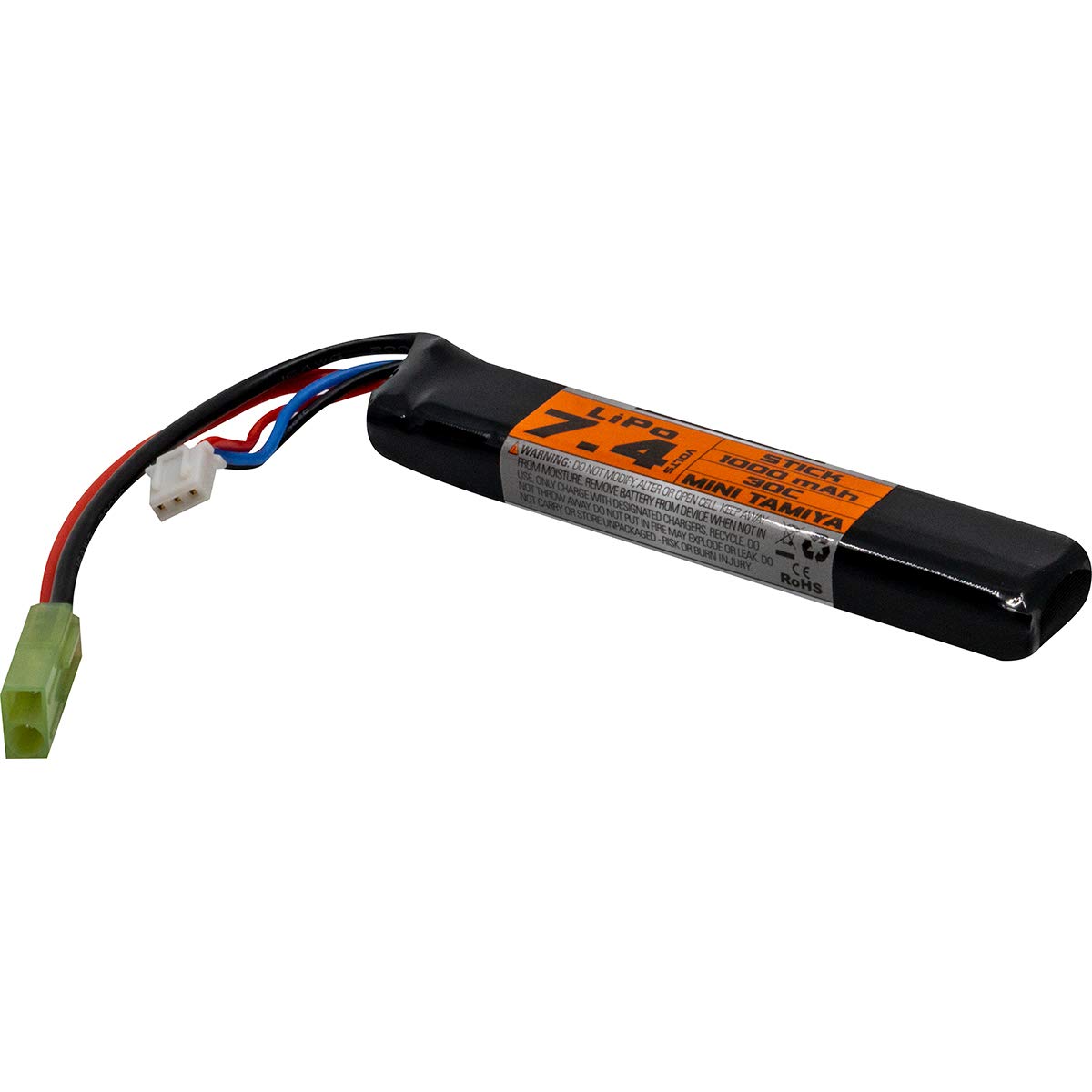 Valken 7.4V 1000mAh LiPo Airsoft Battery - High-Performance Rechargeable Pack for Airsoft Guns - Perfect for Outdoor Airsoft Battles