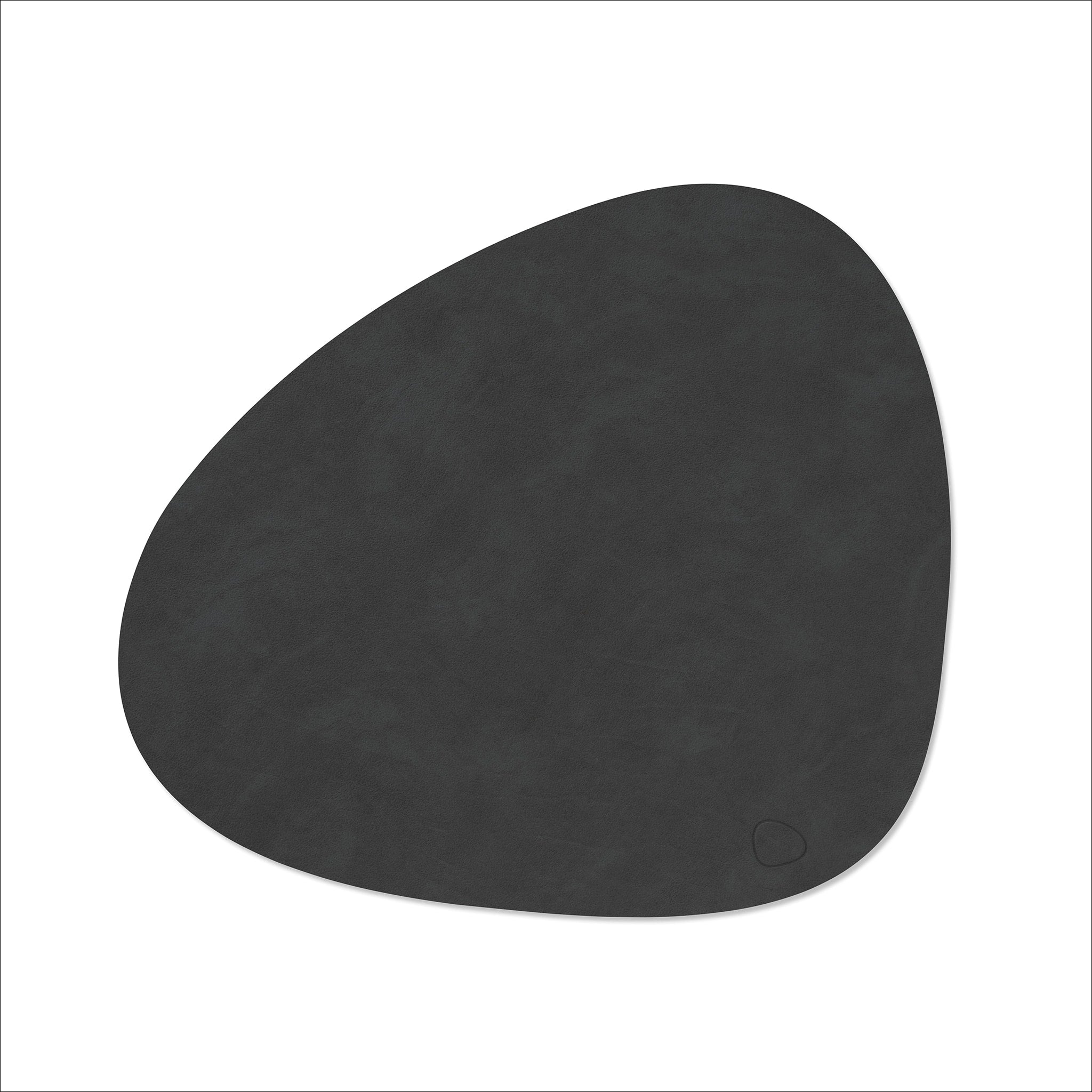 LIND DNA Nupo Curve Table Placemat Large - Black Non-Slip Dining Table Mat for Formal & Casual Settings