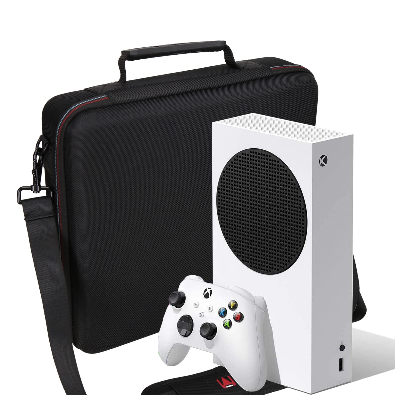 Mchoi Durable Travel Case for Xbox Series S Console - Protective Storage Bag for Wireless Controllers & Accessories (Case Only) | Perfect for Gaming Travel, Secure Transport & Organized Storage