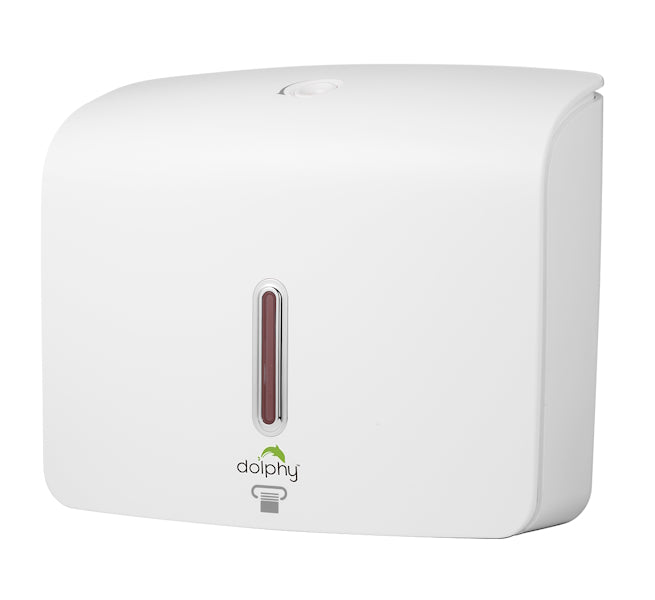 Ultra-Slim Paper Towel Dispenser - Black or White - Space-Saving for Kitchen, Bathroom & Office Use