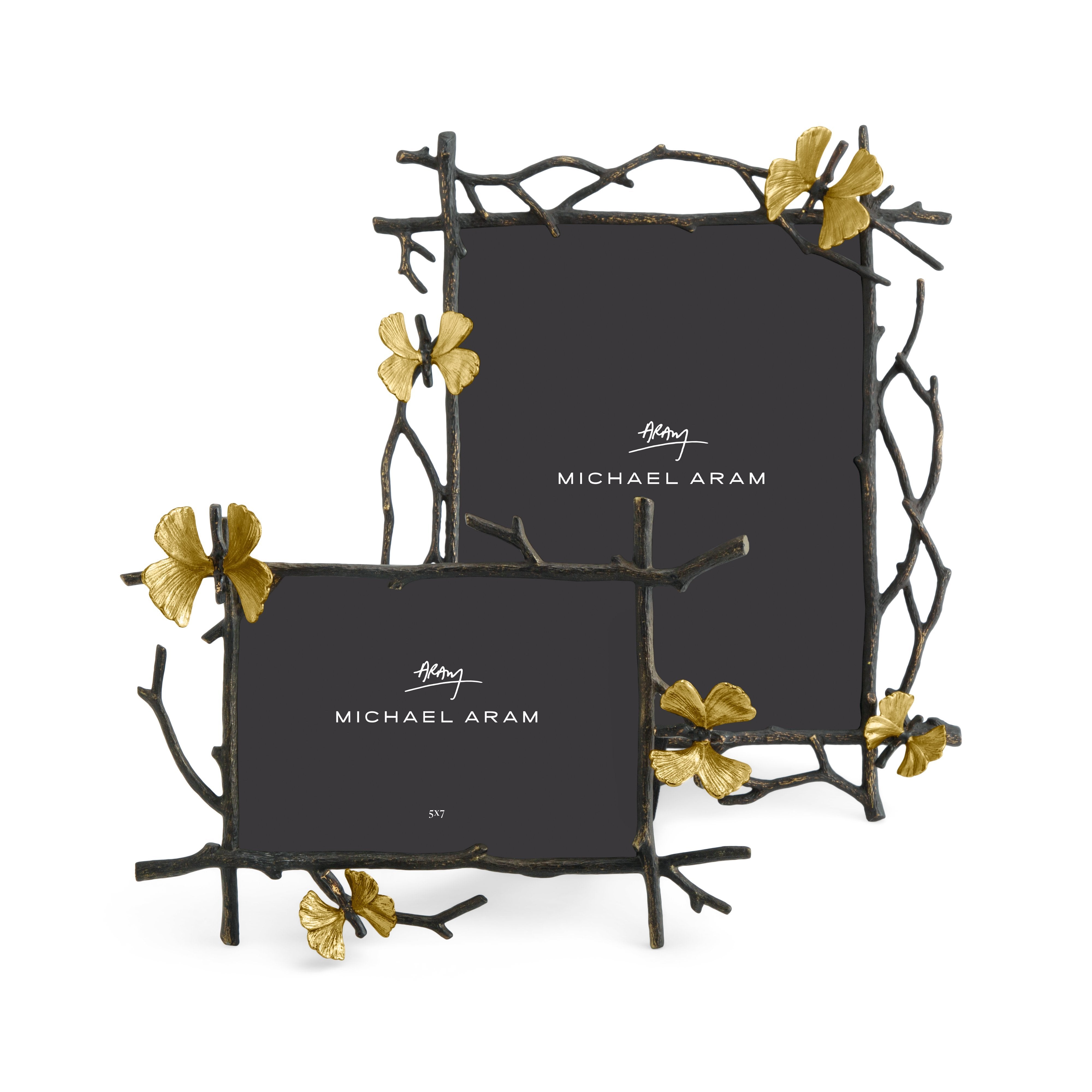Butterfly Ginkgo Picture Frame - Elegant Home Decor for Wall Art, Photo Display, and Gift Giving - Perfect for Living Room, Bedroom, and Office Decorations