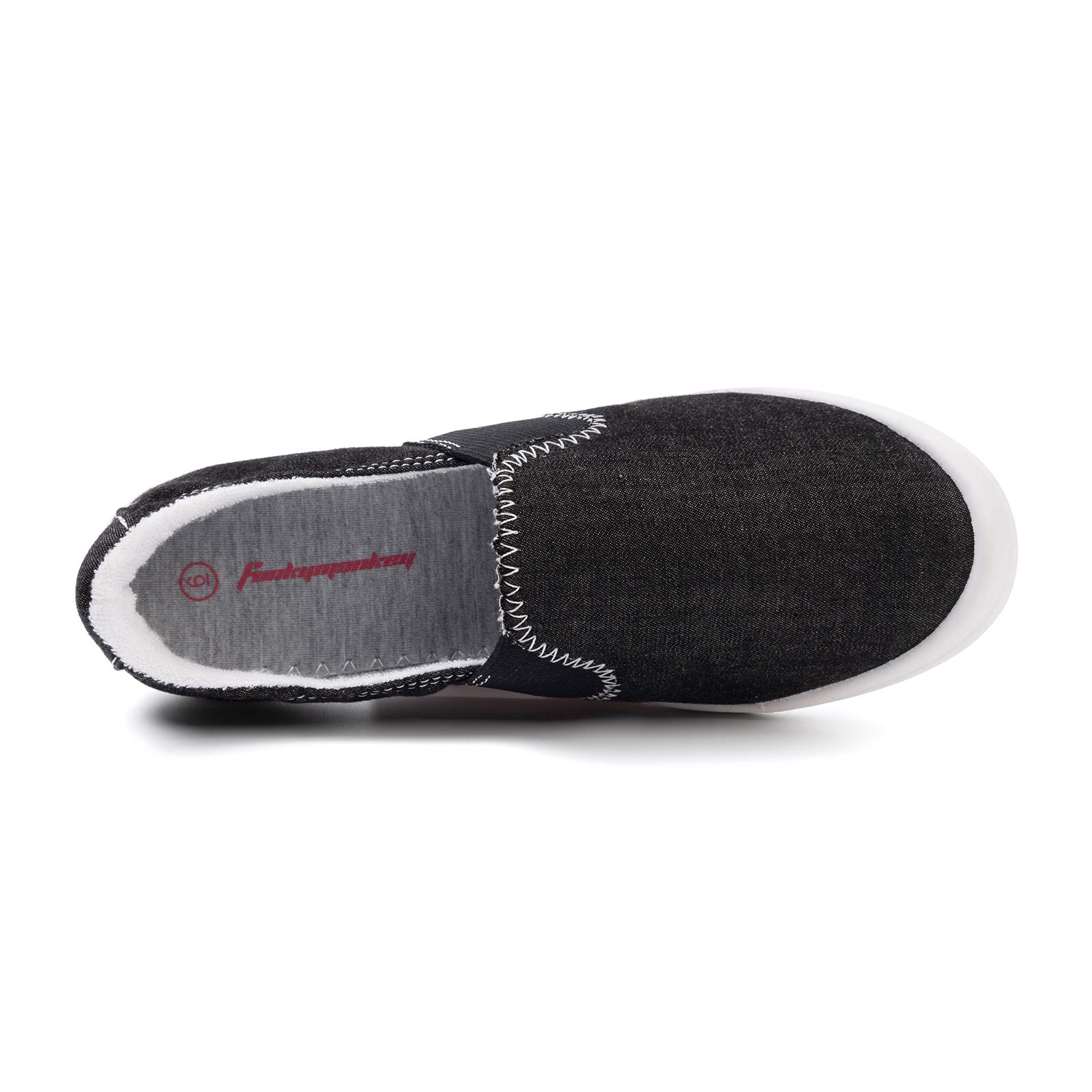 FunkyMonkey Women's Comfortable Low Top Canvas Slip-On Sneakers - Classic Casual Walking Shoes for Everyday Wear, Travel & Light Exercise