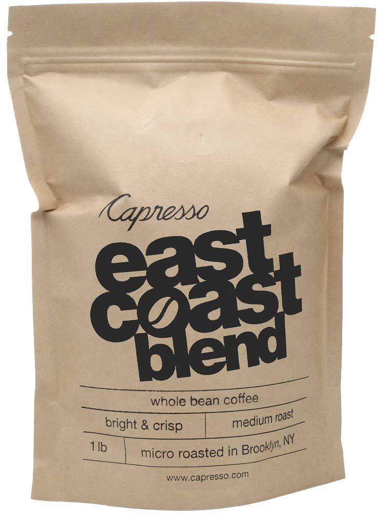 Capresso 575.05 Infinity Plus Conical Burr Coffee Grinder - Stainless Steel Bundle with East Coast Blend Coffee Beans & Cleaning Brush | Perfect for Home Brewing, Espresso Making & Coffee Enthusiasts