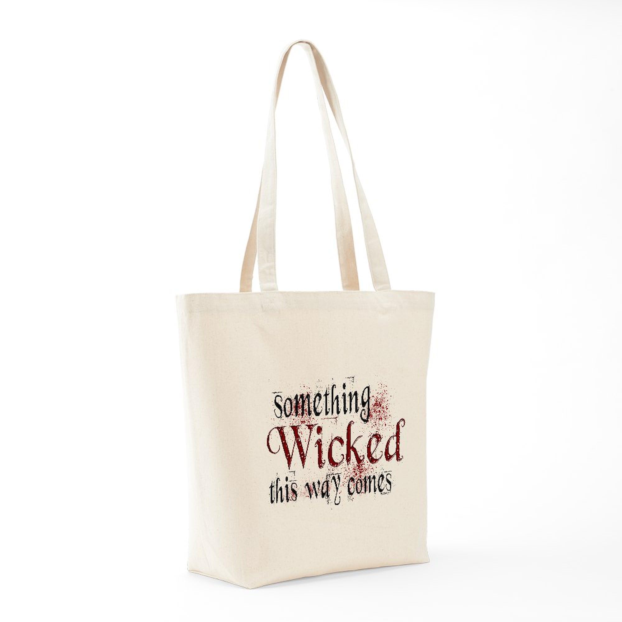 Something Wicked Tote Bag - Reusable Natural Beige Canvas Shopping Bag for Groceries, Beach & Daily Use | Eco-Friendly Cotton Tote with Unique Design