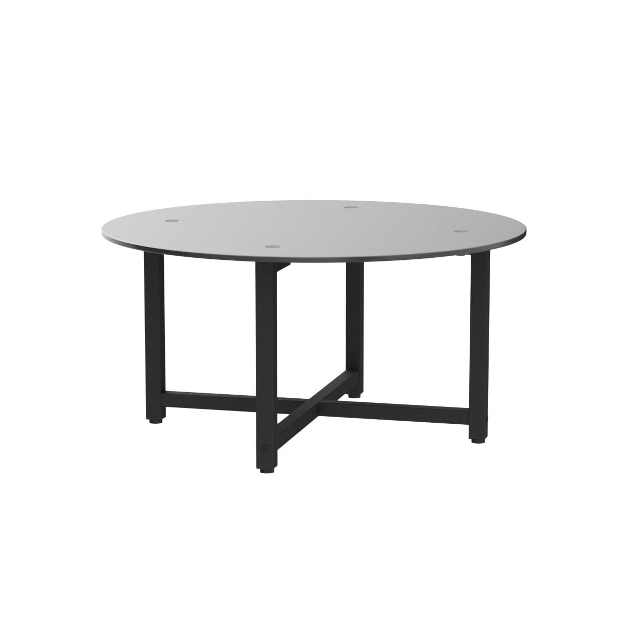 Modern 3-Piece Black Glass Coffee Table Set with Metal Frame - Round Tempered Glass Coffee Table & End Tables for Living Room - Stylish & Durable Home Furniture Set (Perfect for Small Spaces, Apartments & Cozy Living Rooms)