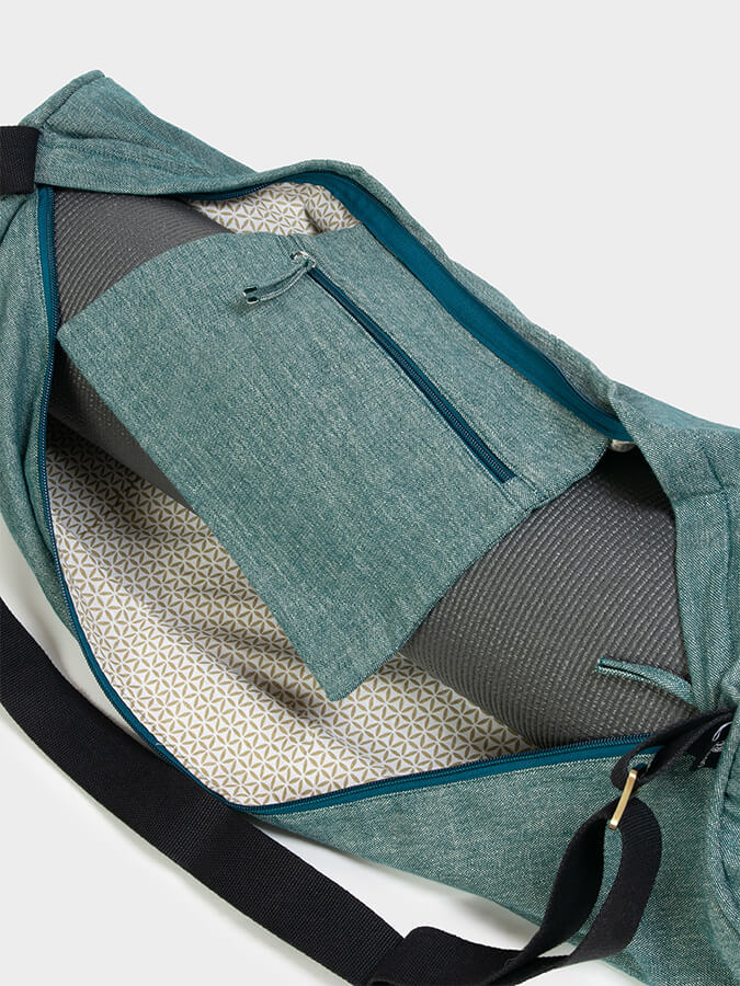 Organic Cotton Two-Toned Yoga Mat Bag for Women & Men - Eco-Friendly Yoga Studio Accessory - Perfect for Gym, Travel & Home Practice