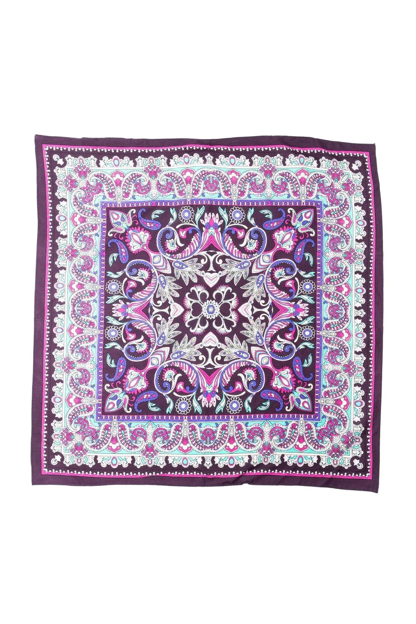 Stylish Paisley Print Bandana - Soft Cotton Fashion Scarf for Men & Women - Perfect for Outdoor Activities, Music Festivals, and Casual Wear