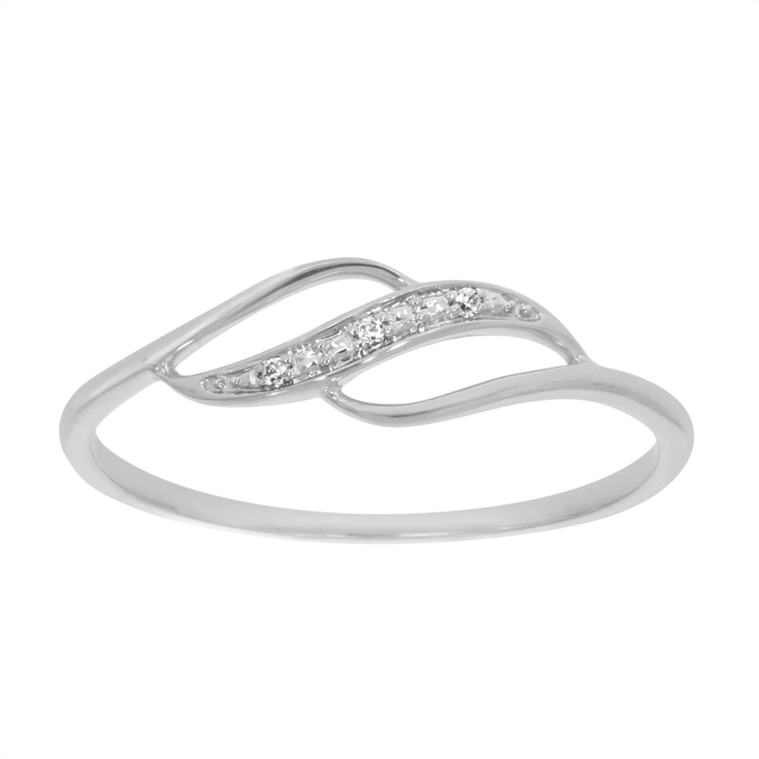 9ct White Gold Diamond Ring with 3 Brilliant Cut Diamonds - Elegant Wedding, Engagement & Anniversary Jewelry Gift for Women