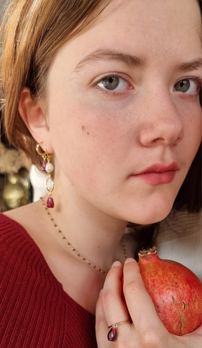 Persephone Pearl Earrings for Women - Elegant Freshwater Pearl Stud Earrings - Perfect for Weddings, Parties & Everyday Wear