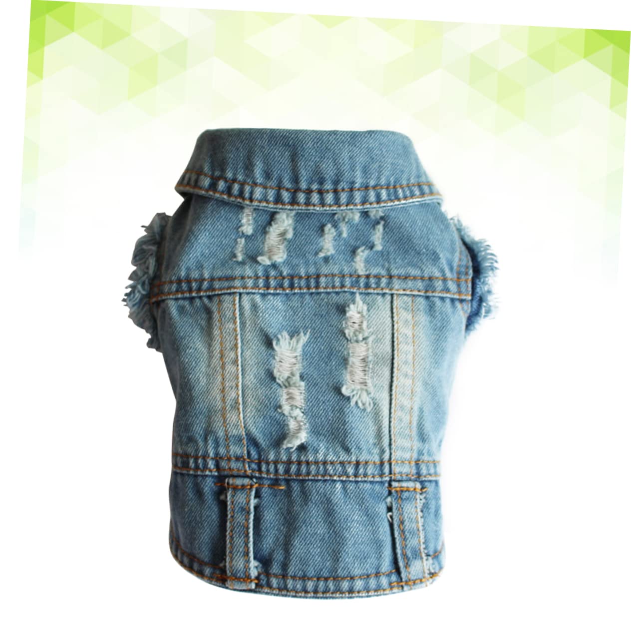 Kisangel Small Dog Denim Vest - Weatherproof Puppy Jacket for Cold Weather, Stylish Pet Outfit for Daily Walks & Outdoor Adventures