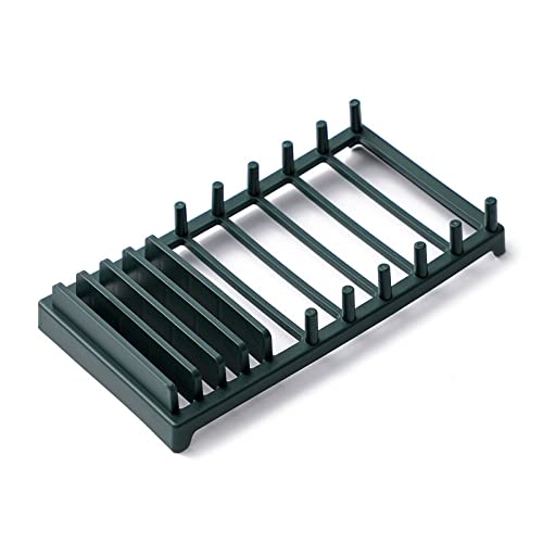 VALINK Dish Rack - Stainless Steel Kitchen Countertop Drying Rack with Slots for Plates, Bowls & Pot Lids | Space Saving Organizer for Small Kitchens | Perfect for Dishwashing, Drying & Storage