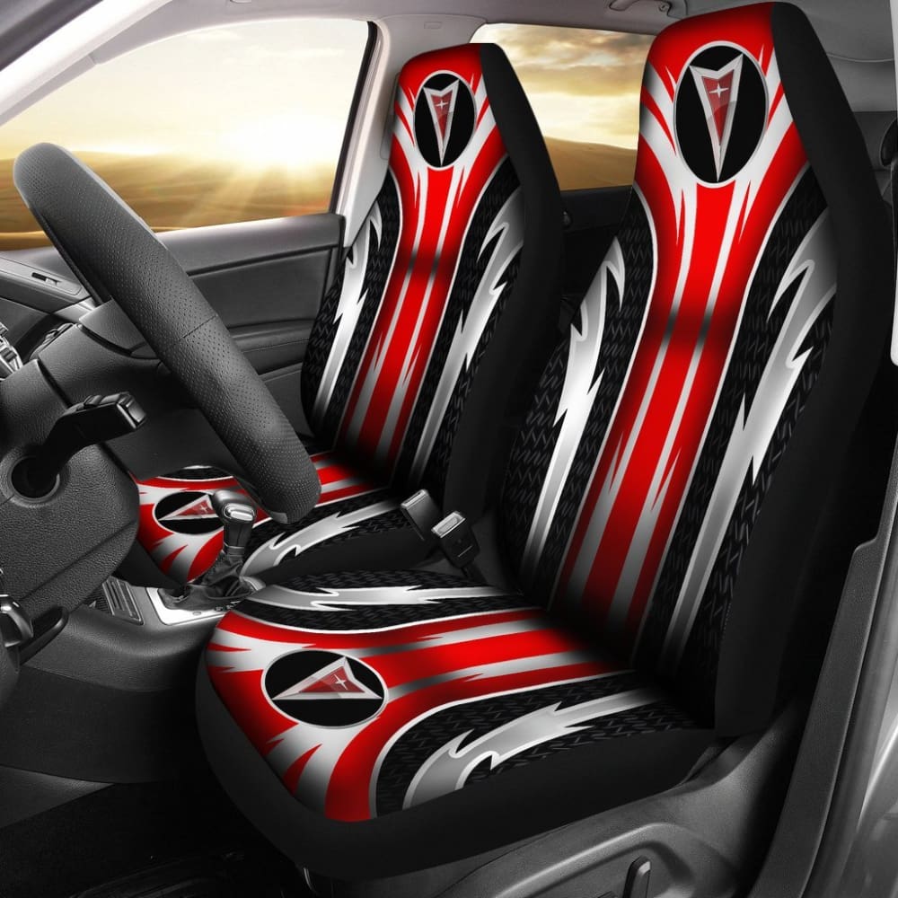 Premium 2-Piece Front Pontiac Seat Covers - Red (Part #144627) | Universal Fit for Most Pontiac Models | Perfect for Car Protection & Custom Styling