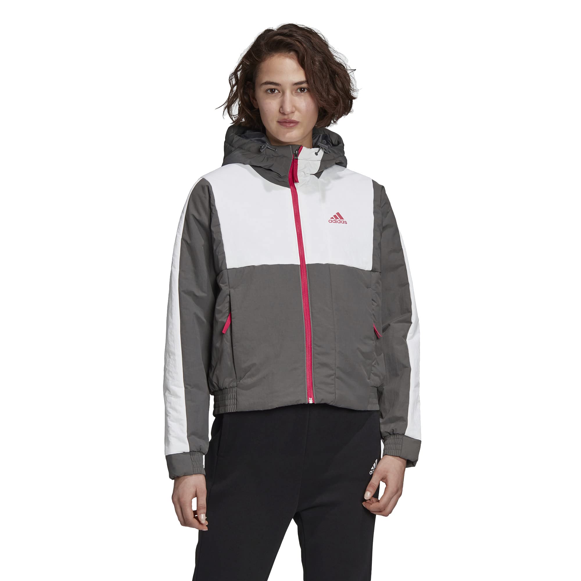Adidas Women's Back to School Hooded Jacket - Lightweight Fleece Pullover for College, Casual Wear & Outdoor Activities