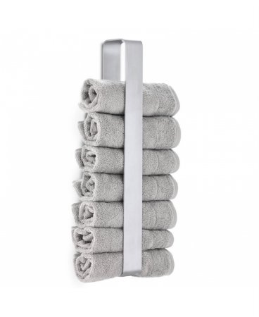 Premium Stainless Steel KitchenCuisine Guest Towel Holder - Wall Mounted Bathroom & Kitchen Hand Towel Rack for Home, Restaurant, Hotel (Brushed Nickel) - Perfect for Kitchen, Bathroom, Spa, and Office Use