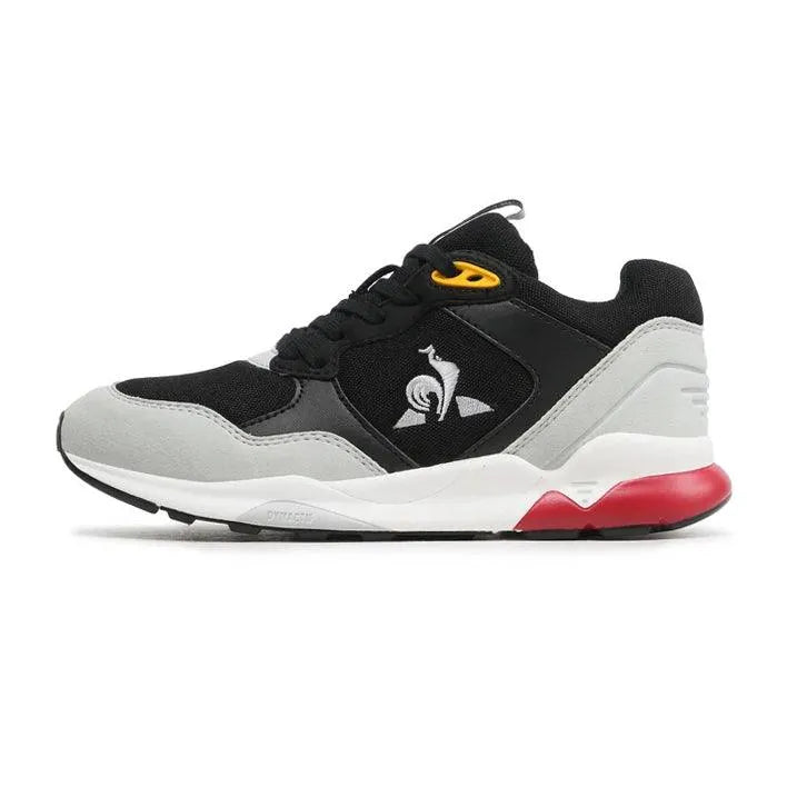 Le Coq Sportif LCS R500 Running Shoes for Men - Black, Gray & Red - Lightweight & Comfortable for Jogging, Gym & Daily Wear