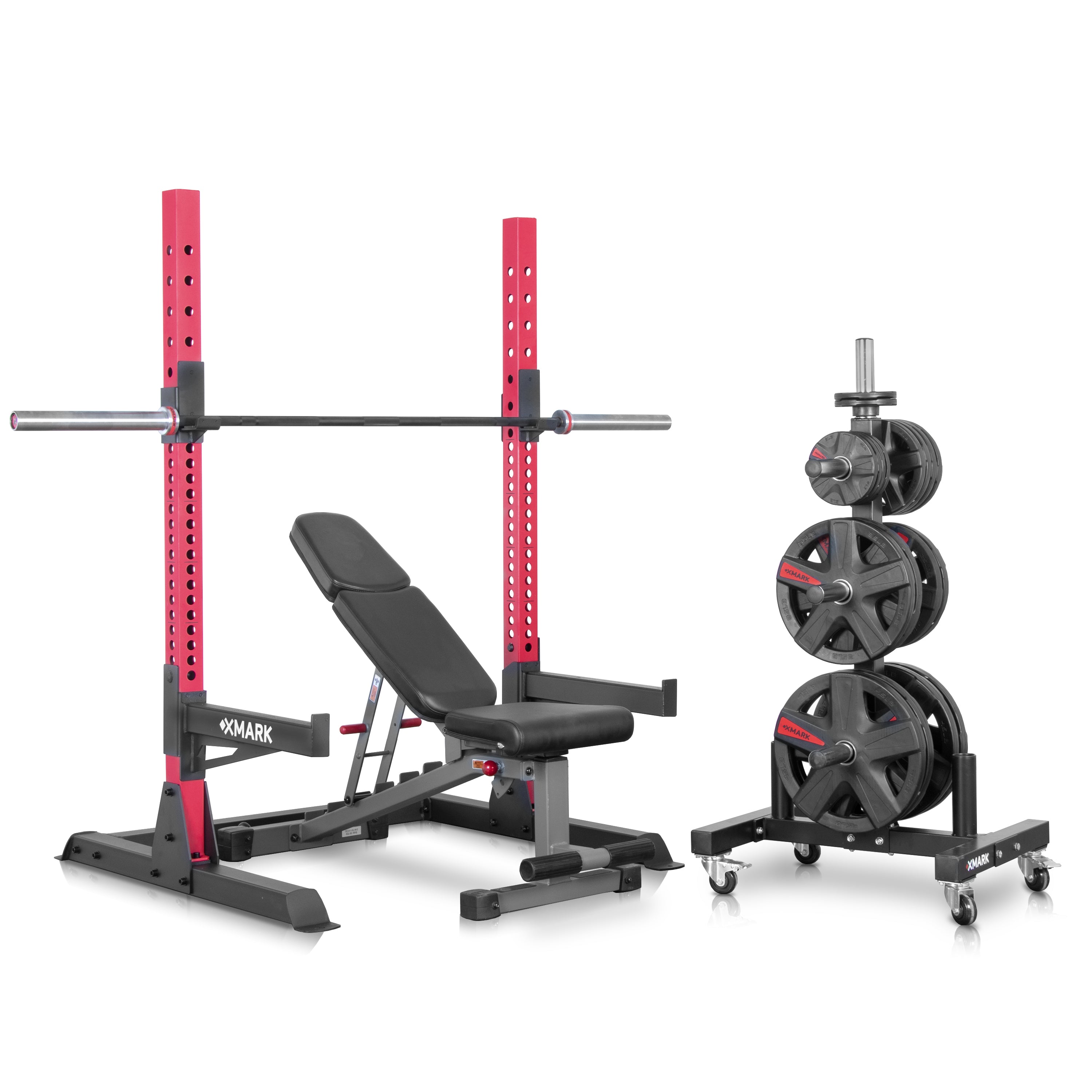Best Squat Rack Home Gym Set with Adjustable Bench & Olympic Weights - Perfect for Home Workouts & Strength Training