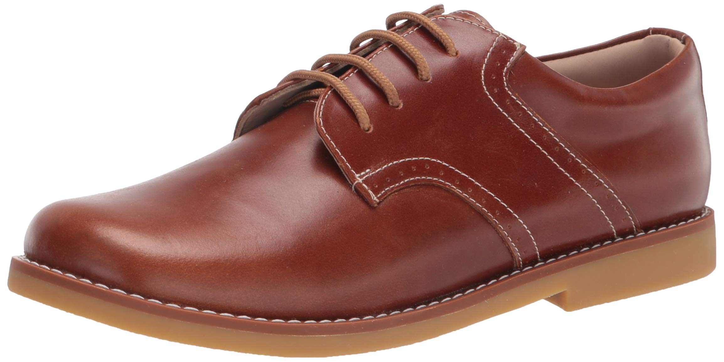 Elephantito Boys' Golf Shoes - Casual Oxford Sneakers for Kids, Caramel Brown, Size 6 Big Kid | Perfect for School, Golf Practice & Everyday Wear