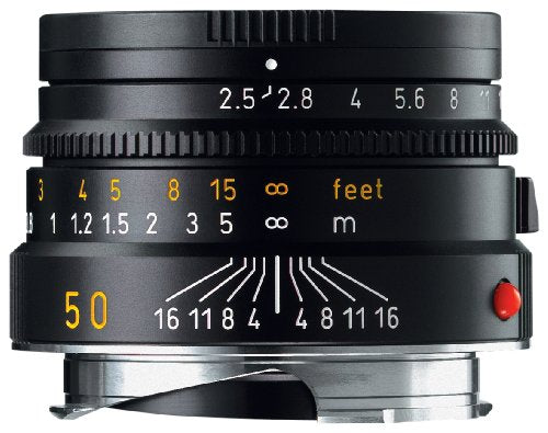Leica Summarit M 50mm f/2.5 Manual Focus Lens (6 Bit Coded) - Black for Leica M Mount Cameras - Perfect for Street, Portrait & Low Light Photography
