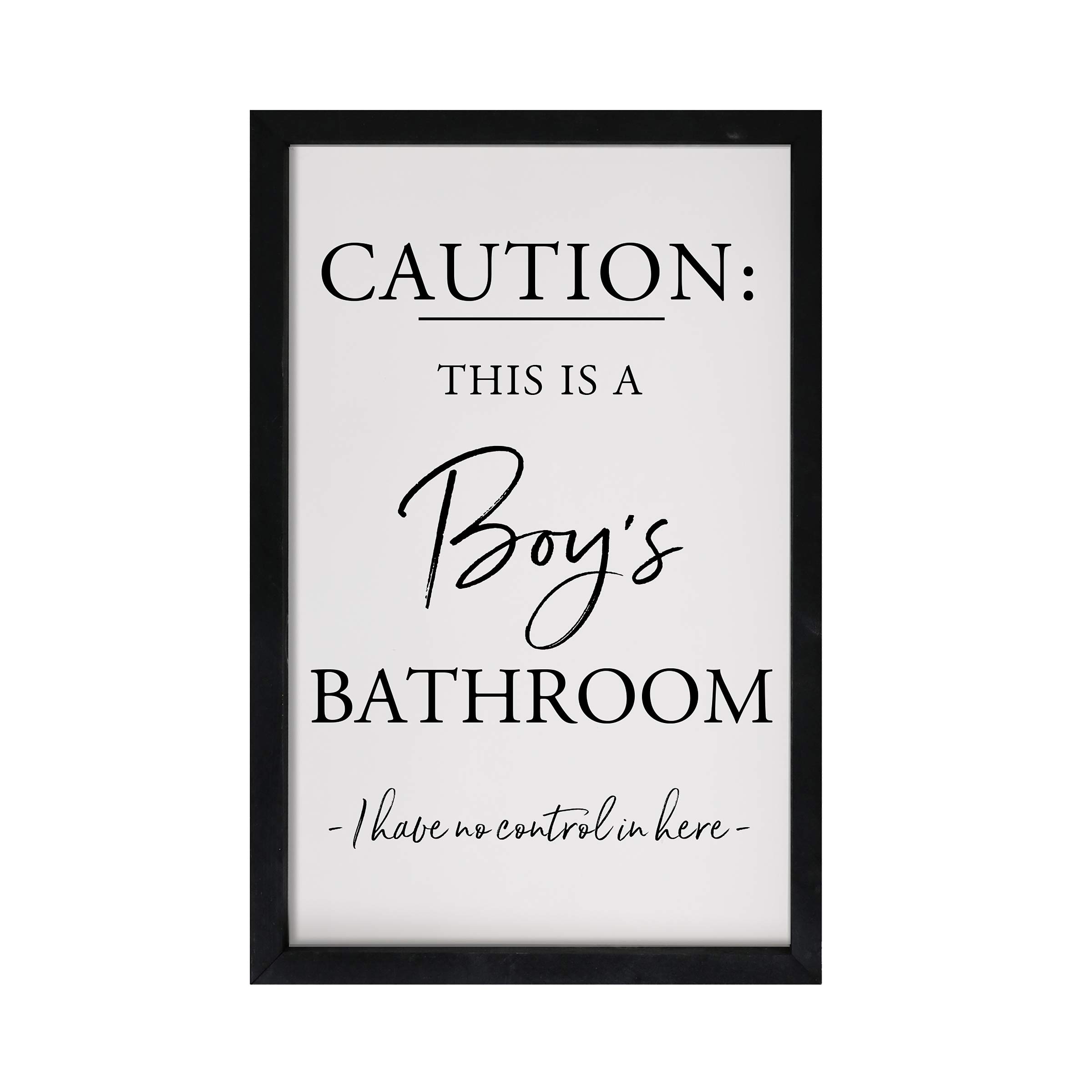 LifeSong Milestones Rustic Wooden Bathroom Sign - Farmhouse Style Bathroom Decor with Funny Quotes for Men & Women - Modern Wall Art Hanging Decor for Boys/Girls Bathroom (Black) | Perfect for Farmhouse, Rustic & Modern Bathroom Themes