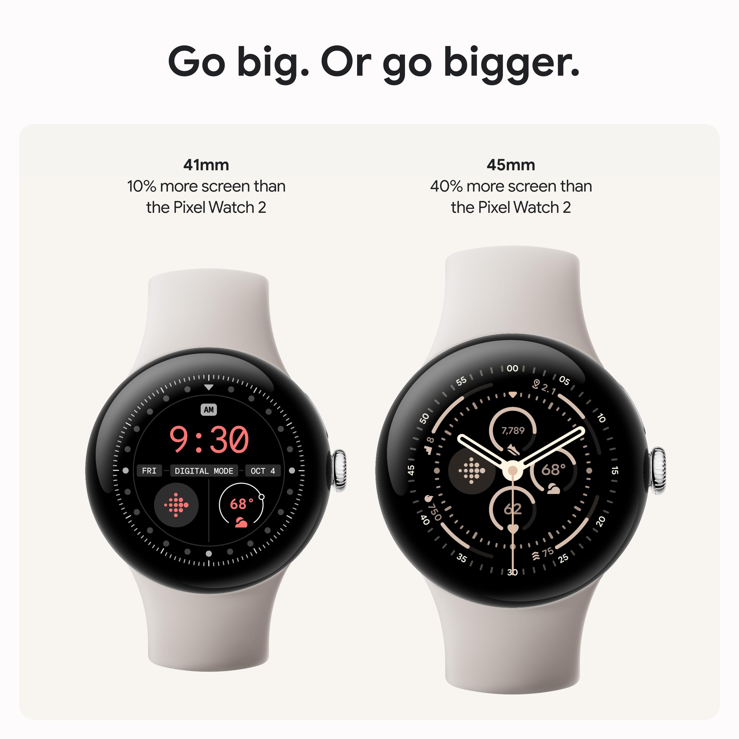 Google Pixel Watch 3 (45mm) - Latest Android Smartwatch with Heart Rate Monitor, Fitbit Running Features & 24-Hour Battery - Matte Hazel Aluminum Case & Hazel Band - LTE - Perfect for Fitness Tracking, Running & Daily Activity Monitoring