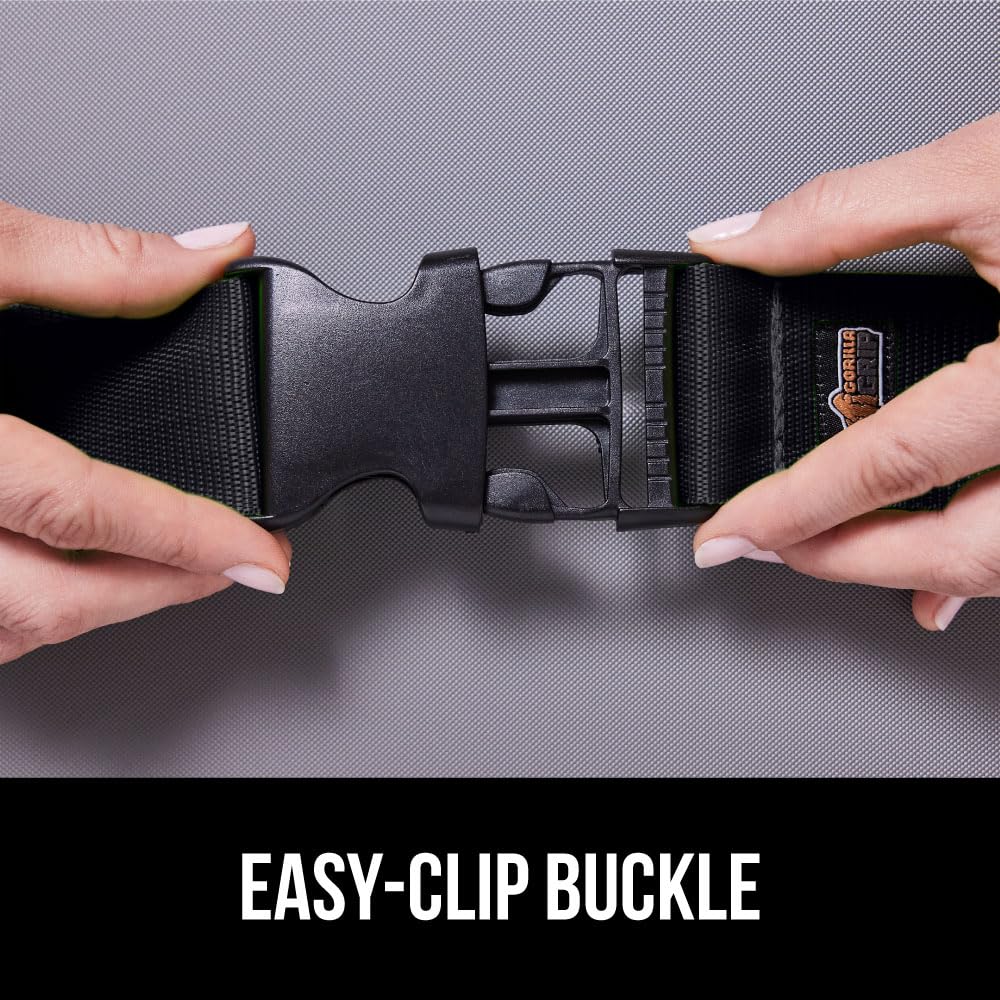 GORILLA GRIP Heavy Duty Adjustable Luggage Straps 4-Pack - Secure Suitcases for Travel