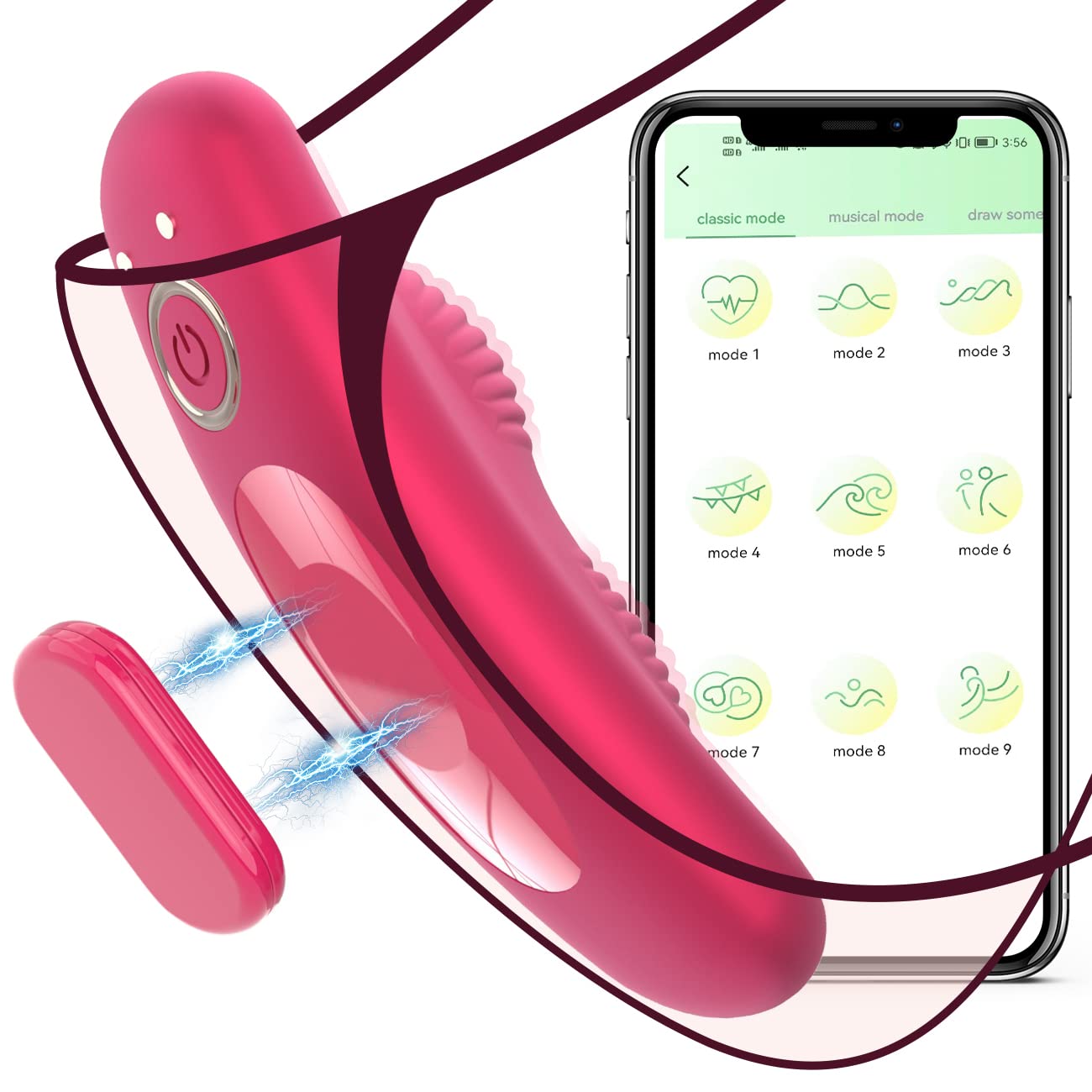 Magnetic Clip Remote Control Vibrator for Women - 10 Vibration Modes, Waterproof Wearable Panty Vibrator Sex Toy for Couples | Discreet Public Play & Intimate Moments