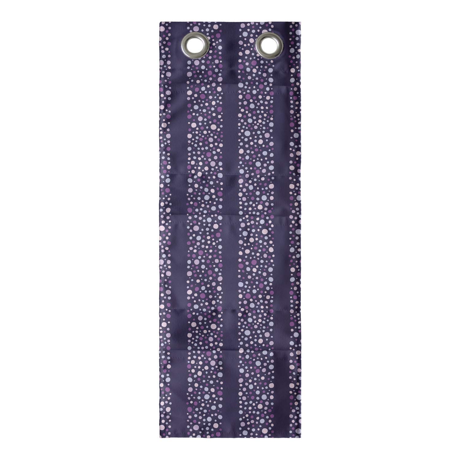 Ambesonne Abstract Hanging Pocket Organizer - Violet Bubbles Vertical Stripes Design, 9
