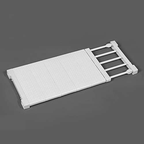 Wall Mounted Adjustable Closet Organizer Shelf - White Space Saving Storage Rack for Kitchen, Wardrobe & Cabinet (19.68-31.49