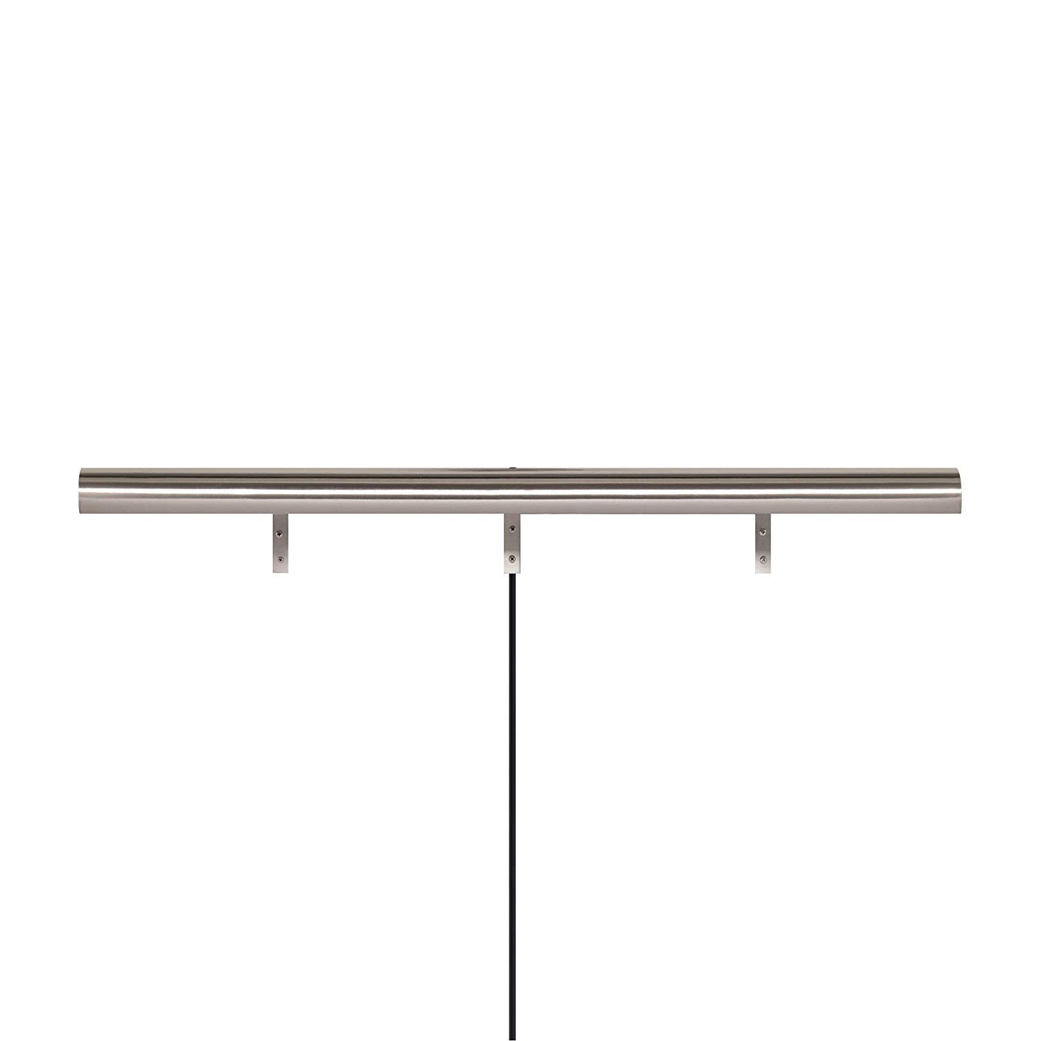 36 Inch Adjustable Plug-in Picture Light in Satin Nickel - Perfect for Artwork, Gallery Walls & Home Decor Lighting