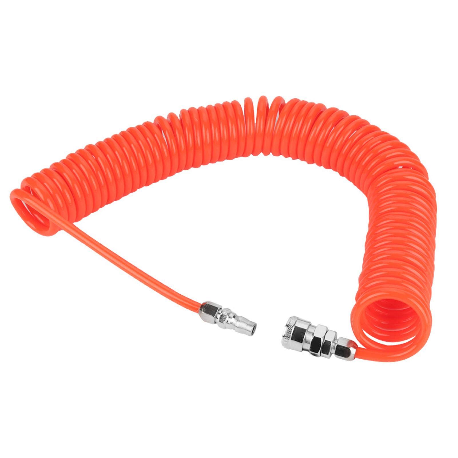 8mm x 5mm PU Red Elastic Recoil Air Compressor Hose - High Pressure Flexible Tubing for Air Tools, Pumps & Dust Cleaning Systems | Workshop, Garage & Industrial Use