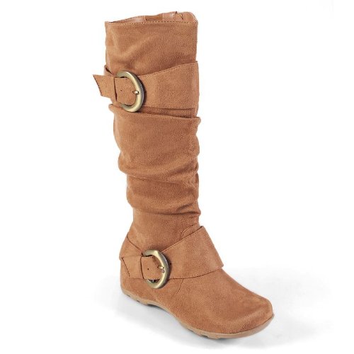 Journee Collection Women's Beige Jester Tall Boots - Comfortable Knee-High Winter Boots for Women, Perfect for Casual Outfits, Office Wear & Cold Weather Fashion